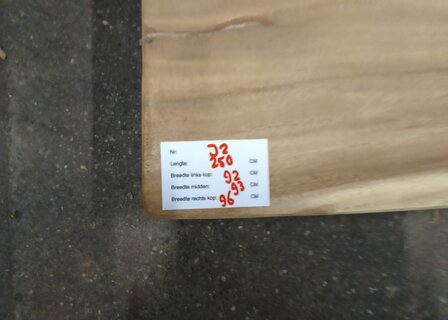 Suar boomstamblad 250x94x8cm